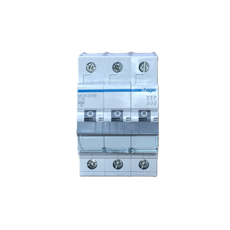 Hager MCN310E C10A 3P 6kA Wyłącznik nadprądowy Hager MCN310E C10A 3P 6kA Wyłącznik nadprądowy