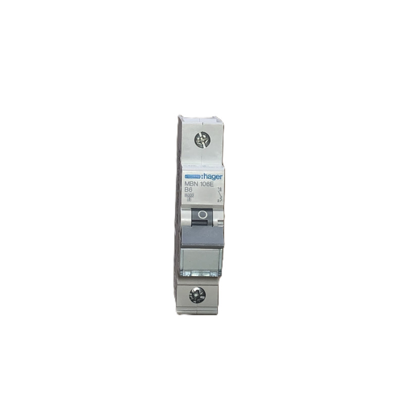 Hager MBN106E B6A 1P 6kA Wyłącznik nadprądowy Hager MBN106E B6A 1P 6kA Wyłącznik nadprądowy